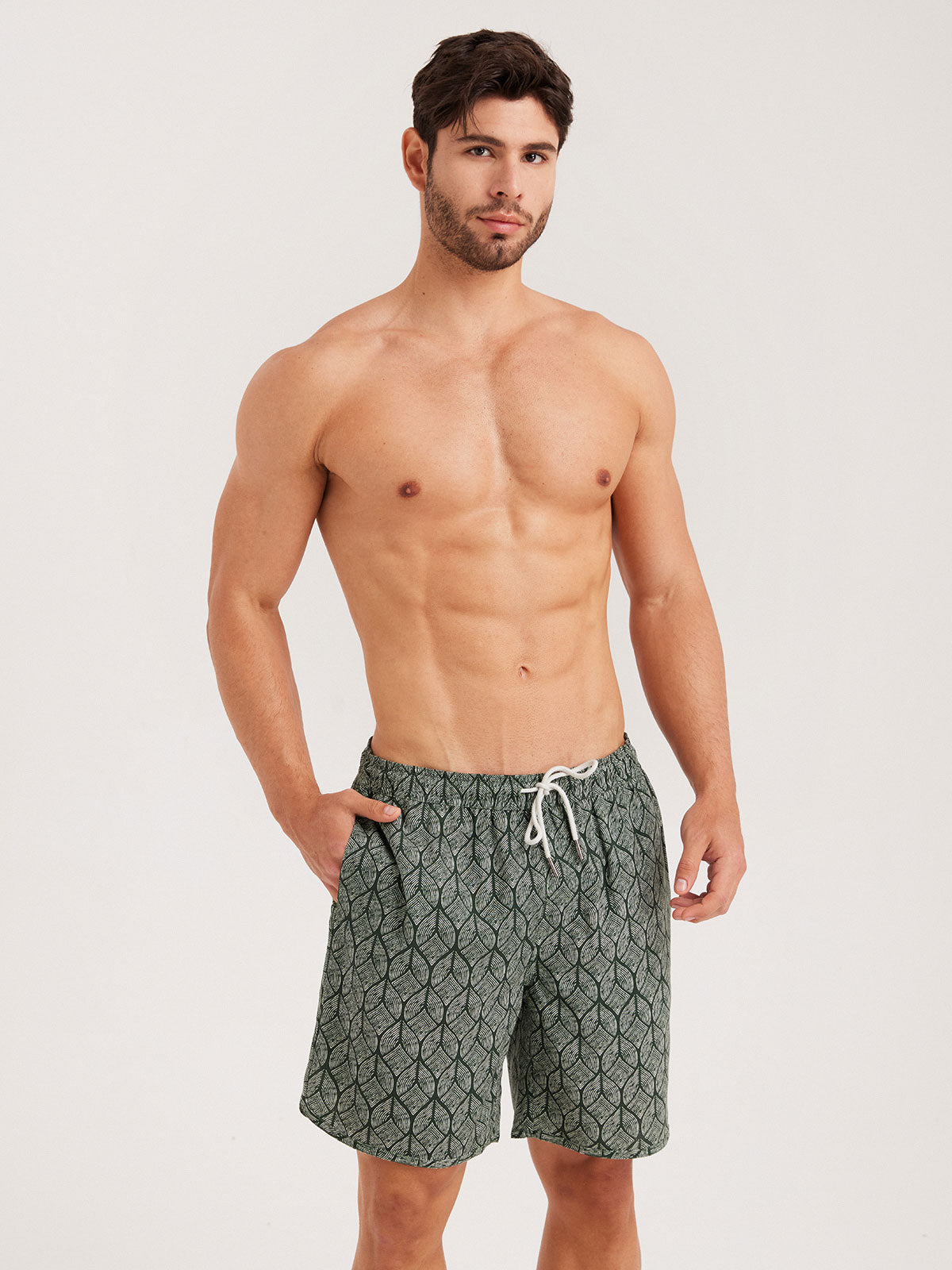 Hapnix® - Bañador Verde de 7" para Hombre