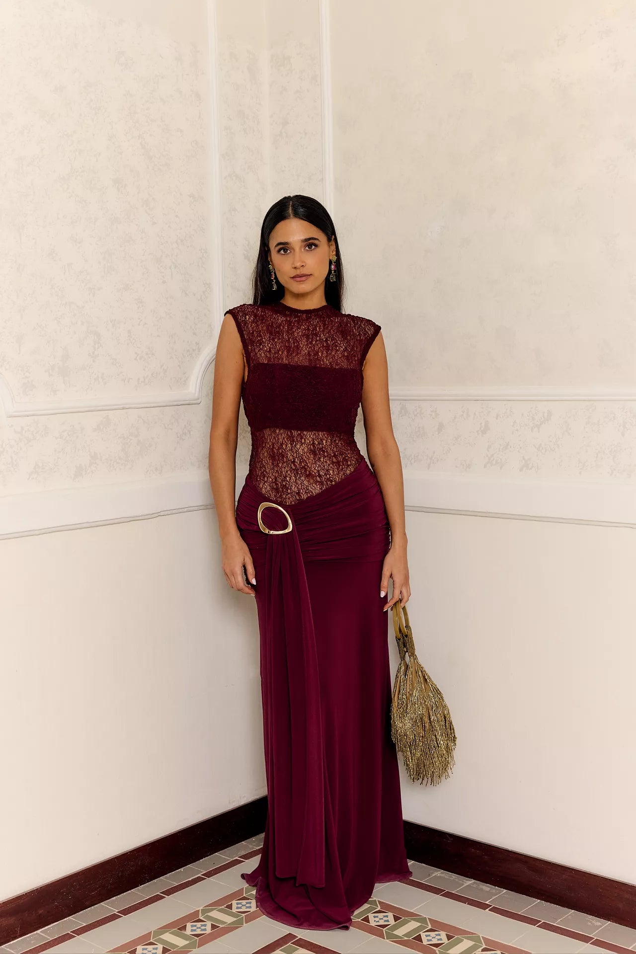 Paula | Vestido Burdeos
