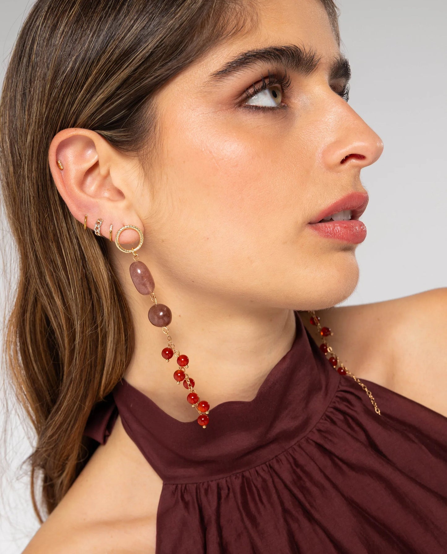 PENDIENTES SUMMER RAIN · CORAL