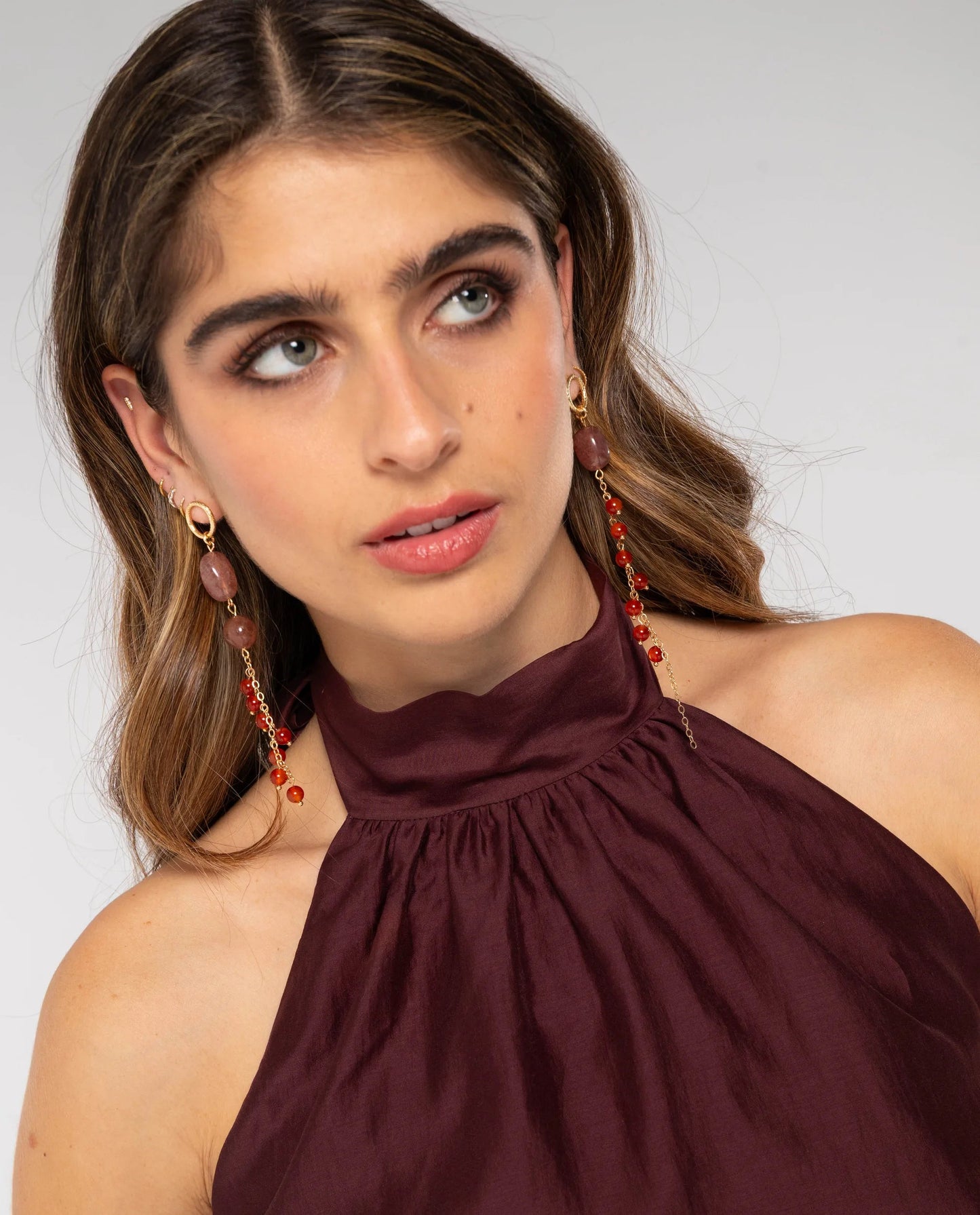 PENDIENTES SUMMER RAIN · CORAL