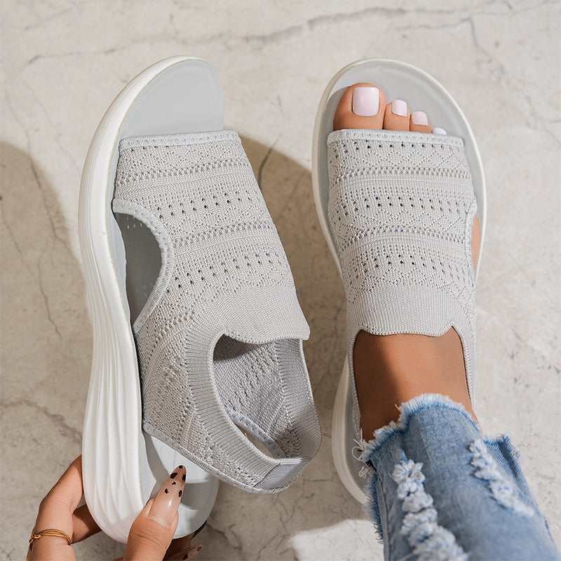 Ana | Sandalias con plataforma de material transpirable