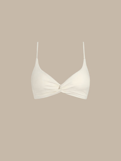 TOP DE BIKINI TORCIDO OFF WHITE ECONYL®
