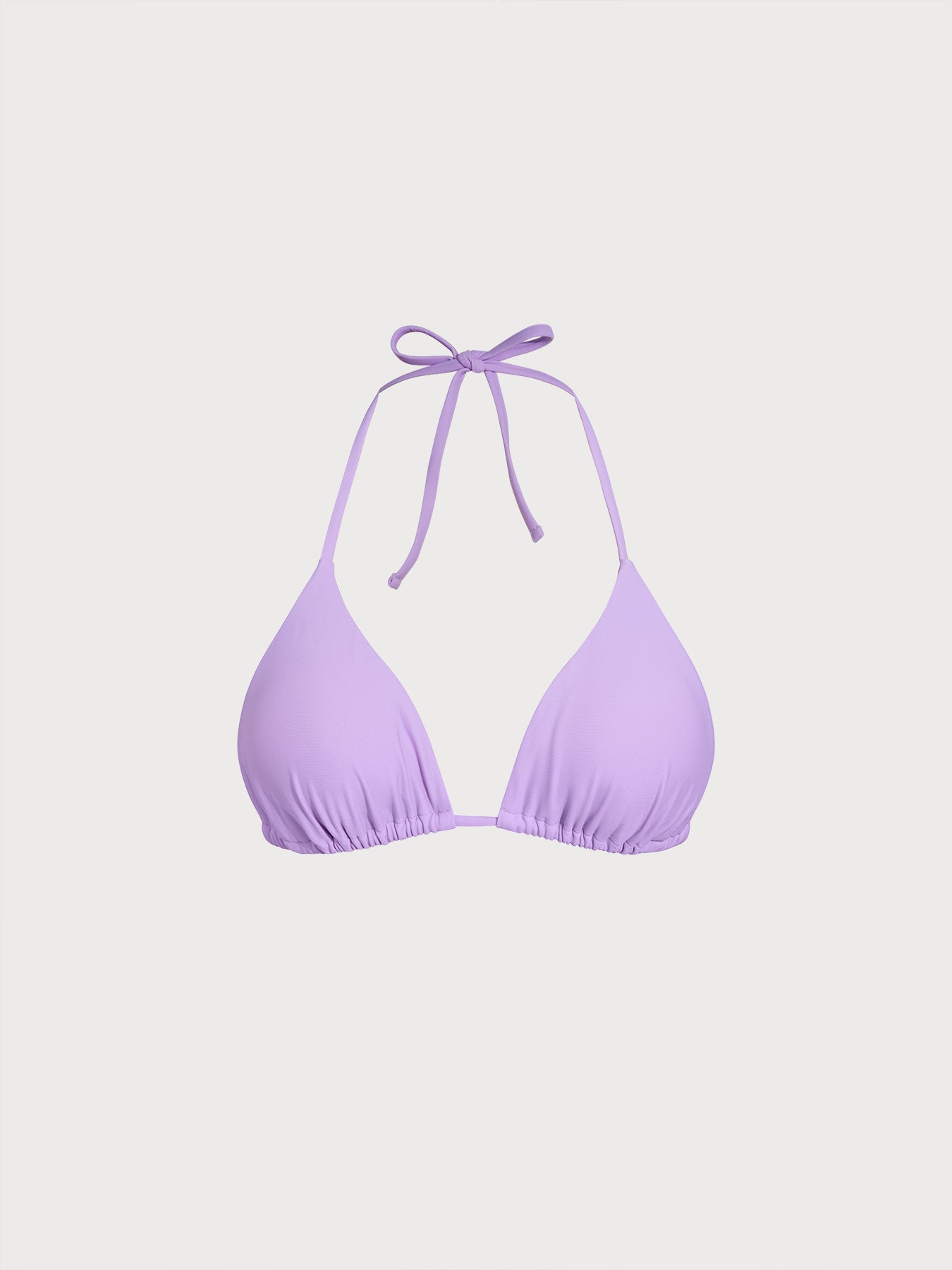 TOP DE BIKINI TRIÁNGULO CON HALTER ECONYL® MORADO