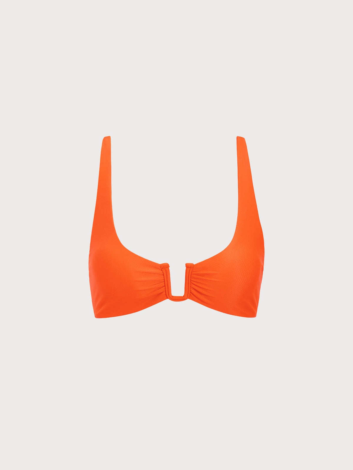 Bikini Top de Cuello en U Naranja ECONYL®