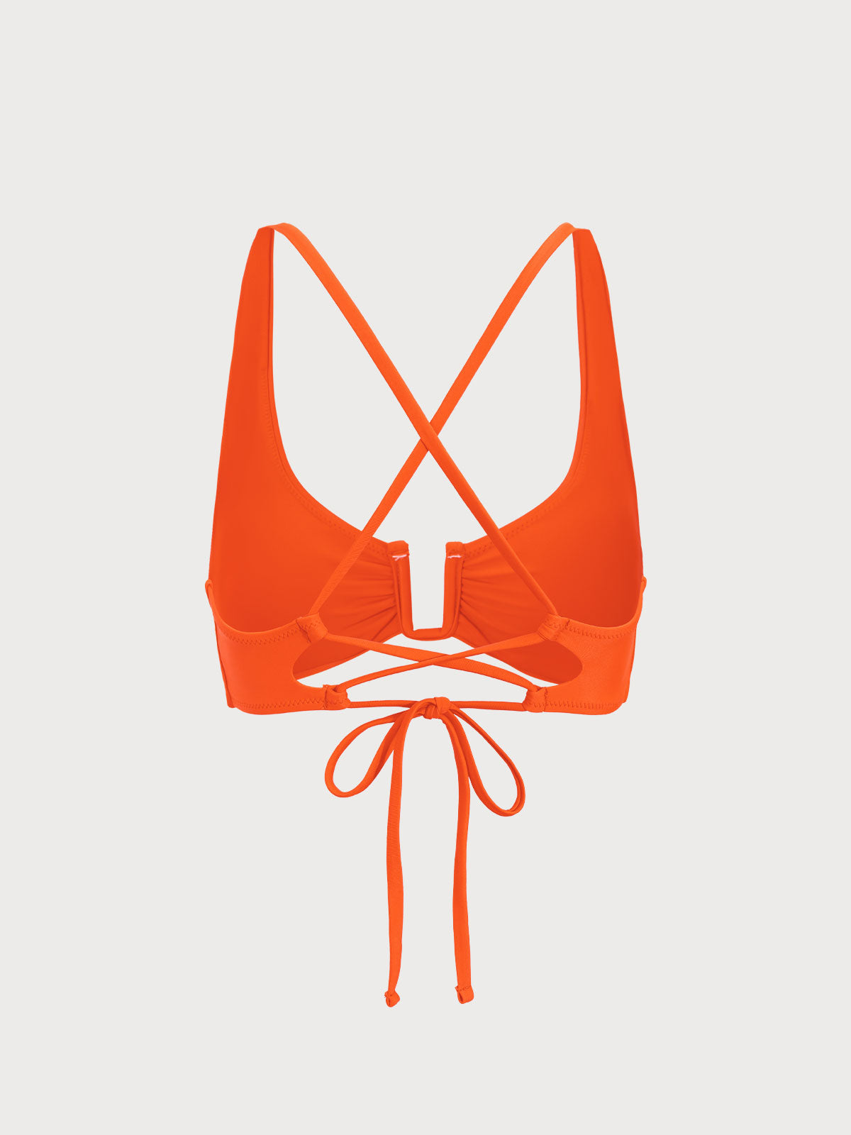 Bikini Top de Cuello en U Naranja ECONYL®