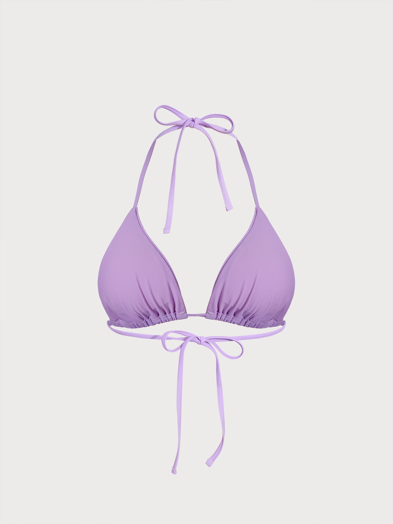 TOP DE BIKINI TRIÁNGULO CON HALTER ECONYL® MORADO
