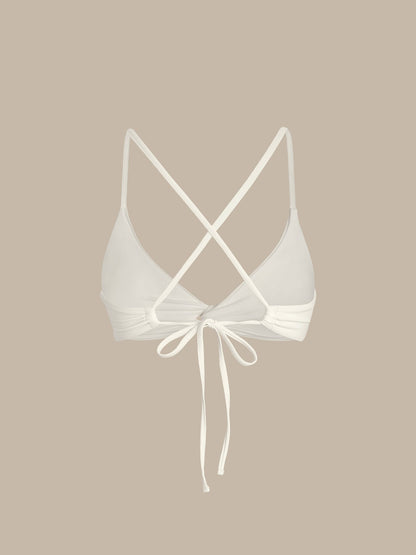 TOP DE BIKINI TORCIDO OFF WHITE ECONYL®