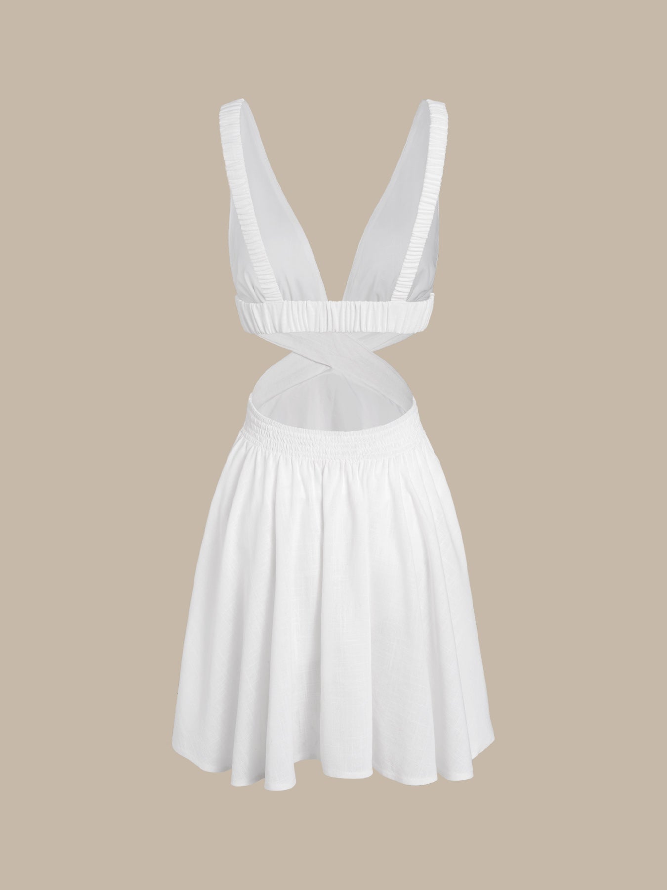 Vestido de Playa Arrugado Blanco